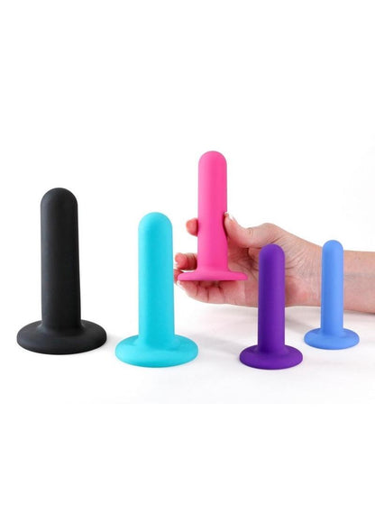Colours Silicone Dilator Kit: 5-piece set of premium silicone dilators, assorted sizes and colors, compatible with all lubricants.