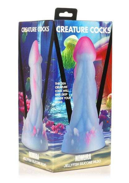 Creature Cocks Nomura Jellyfish Silicone Dildo - Blue/Pink
Pale blue and pink jellyfish dildo with a textured shaft, mushroom-shaped head, suction-cup base, and soft spiked bottom for fantasy roleplay. 
jellyfish dildo, fantasy dildo, silicone fantasy dildo, suction cup dildo, harness-compatible dildo, textured dildo, underwater roleplay toy, premium silicone dildo, Creature Cocks dildo, Nomura Jellyfish sex toy