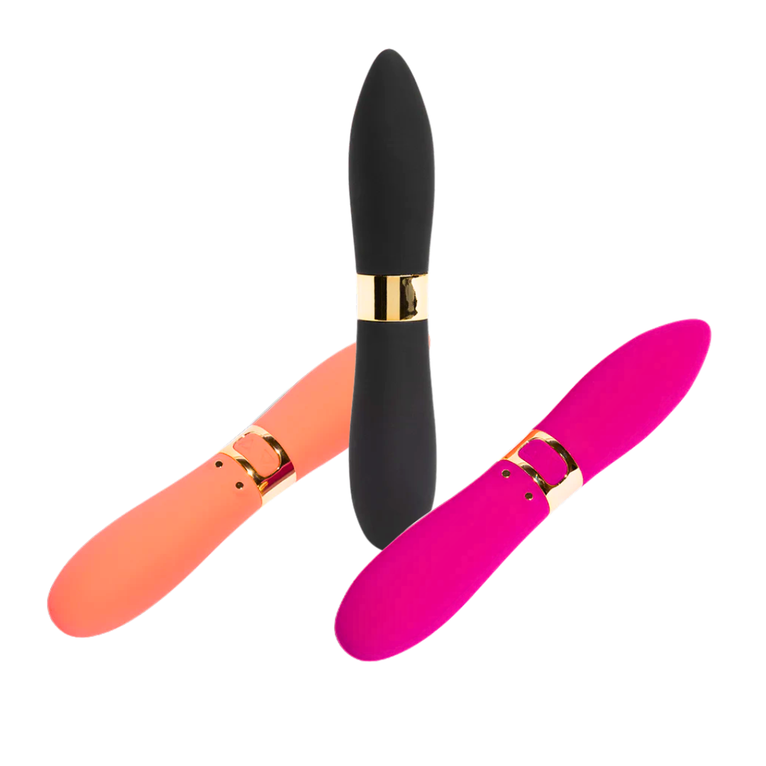 Deux Bullet by Nu Sensuelle, double-ended vibrator with 12 speeds per end, waterproof design, and powerful motors.