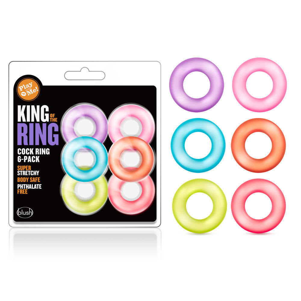 King of the Ring: Assorted Stretchy Penis Rings (6-Pack) ♥ Play With Me By Blush®