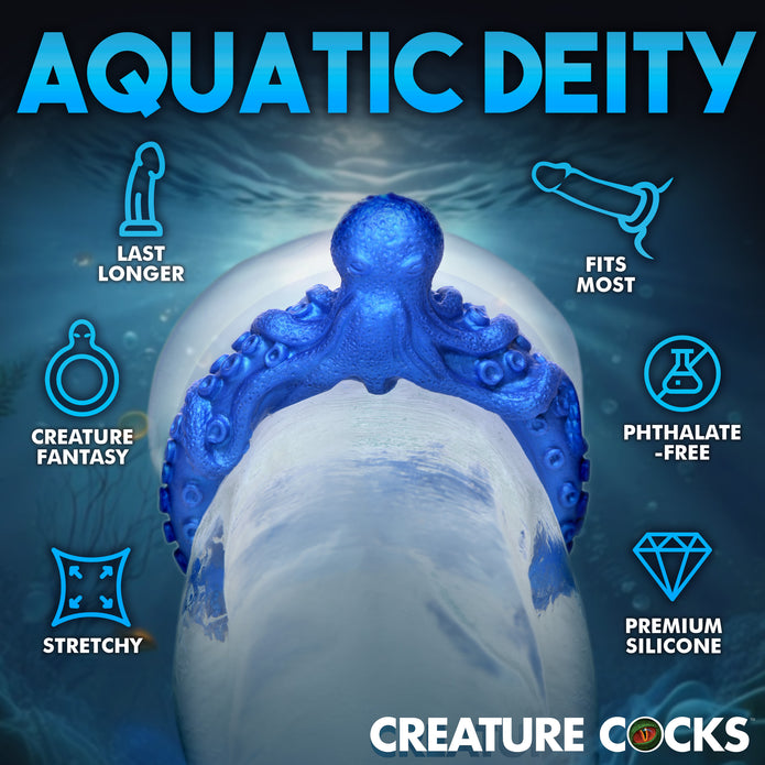 Blue octopus-themed fantasy C-ring made of stretchy silicone for enhanced performance.

fantasy C-ring, aquatic-themed cock ring, octopus cock ring, blue silicone C-ring, body-safe stretchy cock ring, phthalate-free cock ring, aquatic creature roleplay ring, enhanced performance cock ring, tentacle-themed sex toy.