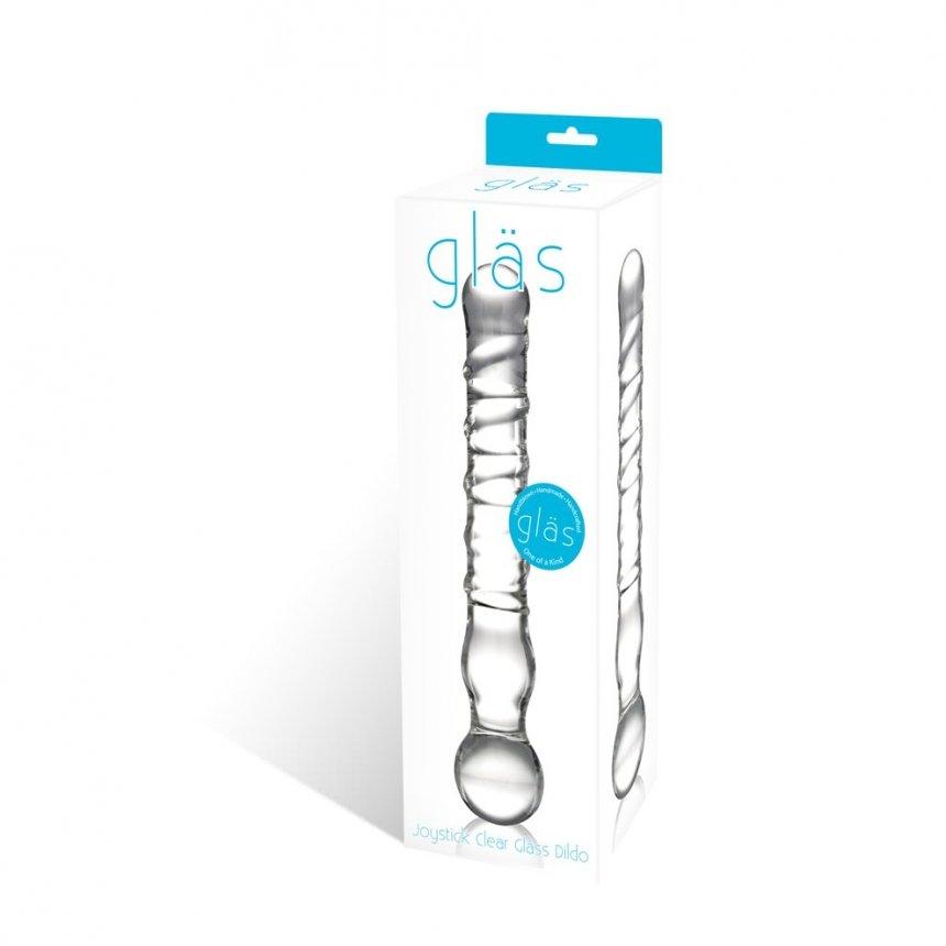 Gläs: Joystick Clear Glass Dildo