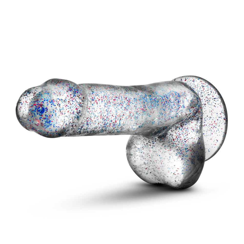 Naturally Yours 6 Inch Glitter Cock, sparkling dildo with flexible shaft, suction cup base, and body-safe materials.
glitter dildo, shimmering crystal dildo, soft flexible dildo, suction cup base, harness-compatible toy, body-safe TPE, 6-inch dildo, beginner-friendly dildo, sparkling sex toy