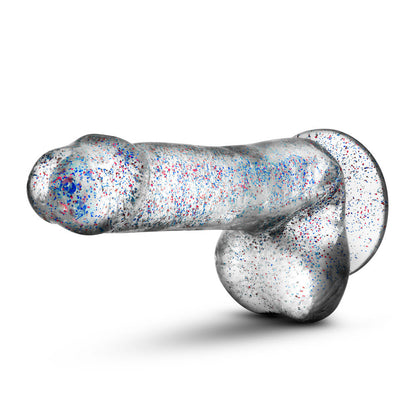 Naturally Yours 6 Inch Glitter Cock, sparkling dildo with flexible shaft, suction cup base, and body-safe materials.
glitter dildo, shimmering crystal dildo, soft flexible dildo, suction cup base, harness-compatible toy, body-safe TPE, 6-inch dildo, beginner-friendly dildo, sparkling sex toy