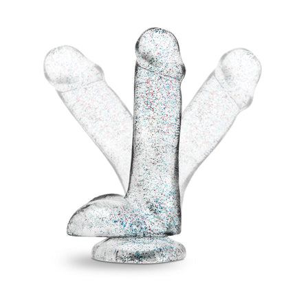 Naturally Yours 6 Inch Glitter Cock, sparkling dildo with flexible shaft, suction cup base, and body-safe materials.
glitter dildo, shimmering crystal dildo, soft flexible dildo, suction cup base, harness-compatible toy, body-safe TPE, 6-inch dildo, beginner-friendly dildo, sparkling sex toy