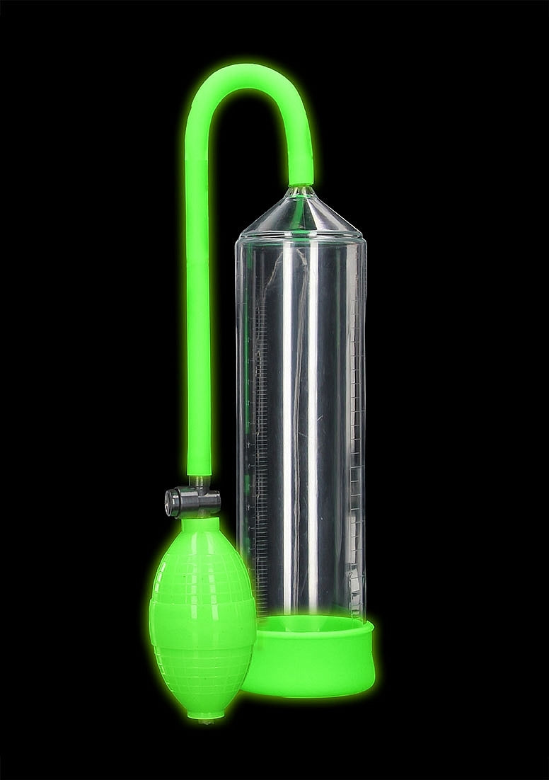Glow in the Dark penis pump, Ouch penis pump, classic penis pump, Classic Penis Pump - Glow in the Dark by Ouch!, featuring ergonomic design, glowing details, and customizable suction for enhancement.

glow-in-the-dark pump, customizable suction pump, body-safe penis pump, waterproof penis pump, enhancement pump, ergonomic penis pump, fluorescent green penis pump.