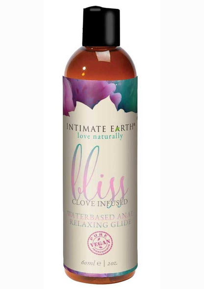 Intimate Earth Bliss Anal Relaxing Water Based Glide - 2oz intimate earth love naturally bliss clove infused water based anal relaxing glide vegan 