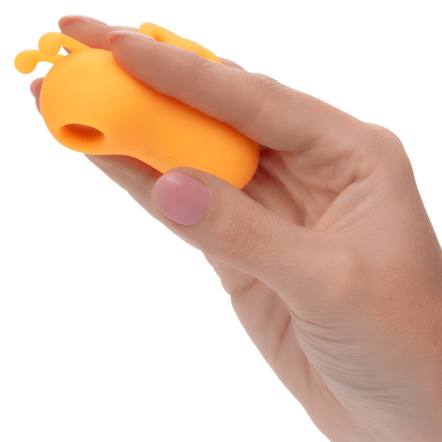 Neon® Vibes The Buzzing Vibe, finger teaser with 10 vibration functions, waterproof silicone design, and rechargeable battery.

finger vibrator, wearable vibe, silicone massager, 10 vibration functions, waterproof vibe, rechargeable finger teaser, travel lock vibrator, IPX7 waterproof vibrator, customizable pleasure toy, orange vibrator