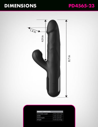 Sonix Rechargeable Silicone Thruster Rabbit Vibrator ❤︎ Fetish Fantasy Series
