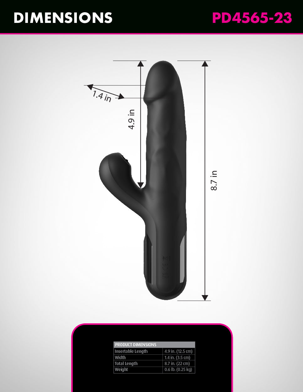Sonix Rechargeable Silicone Thruster Rabbit Vibrator ❤︎ Fetish Fantasy Series