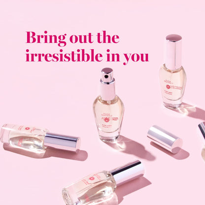 Pure Instinct For Her pheromone-infused perfume, featuring bergamot, tangerine, vanilla, and sandalwood. Clean, cruelty-free, and paraben-free.

Pure Instinct For Her, pheromone perfume, bergamot perfume, vanilla sandalwood scent, paraben-free perfume, cruelty-free fragrance, attract attention perfume, pheromone-infused oil, clean beauty perfume, sensual fragrance for women.