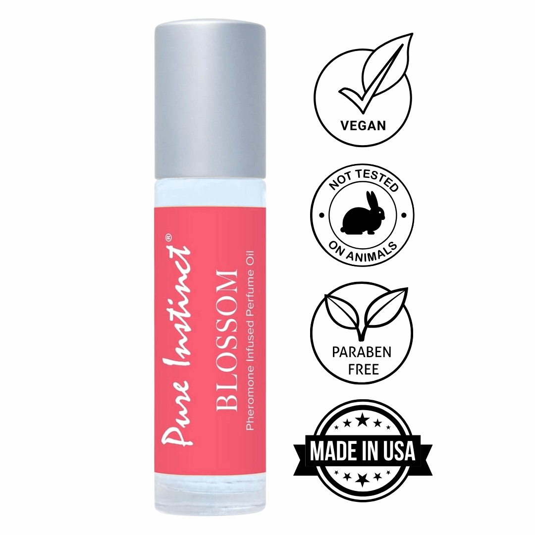 Pheromone-infused roll-on perfume with bergamot, freesia, orchid, jasmine, and soft musk in an elegant, unisex design.

pheromone-infused perfume, floral fragrance, unisex scent, bergamot, freesia, orchid, jasmine, soft musk, roll-on perfume, travel-friendly perfume, day-to-night fragrance, USA-made perfume, romantic scent, unique scent blend, giftable fragrance.