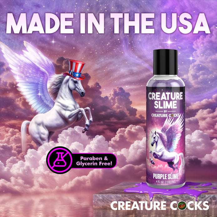 Purple, unscented, water-based slime for mythical fantasy roleplay and toy-safe use.

Purple Creature Slime, purple fantasy slime, unicorn roleplay lube, water-based slime, paraben-free lubricant, glycerin-free lube, slippery sex slime, unscented slime, mythical play lubricant, slime for all toys, easy cleanup lubricant, magical roleplay slime.