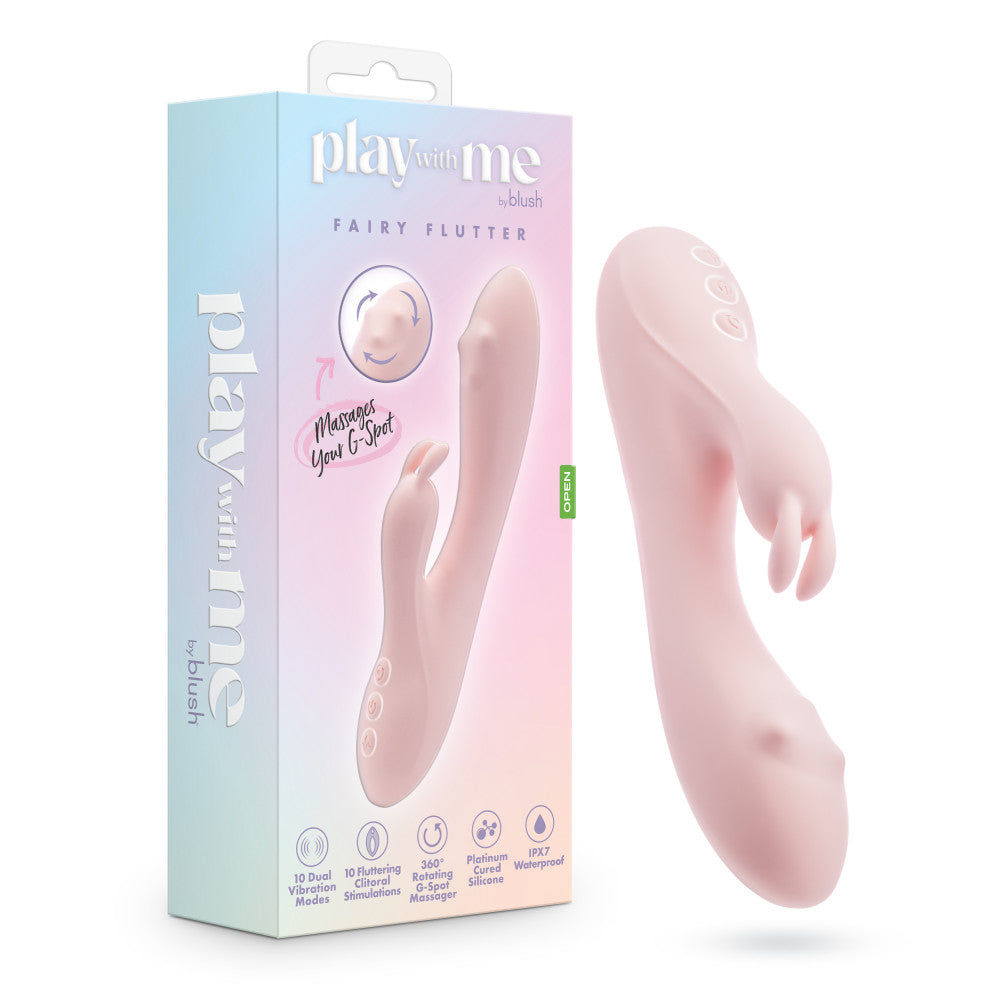 Pink rabbit vibrator with 10 vibration modes, 3-speed rotating G-spot massager, and waterproof silicone design. 
Keywords: rabbit vibrator, dual vibration modes, 360° rotating massager, G-spot vibrator, clitoral stimulator, waterproof vibrator, platinum-cured silicone, body-safe vibrator, USB rechargeable, pink vibrator, non-porous, IPX7 waterproof