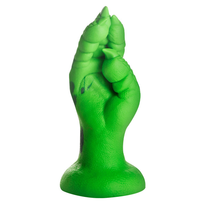 Green clawed silicone dildo with suction cup base, harness compatibility, and textured scales.

raptor claw dildo, fantasy silicone dildo, creature cock claw, green clawed dildo, fisting silicone dildo, harness-compatible dildo, suction cup dildo, phthalate-free dildo, textured fantasy dildo, premium silicone claw toy
