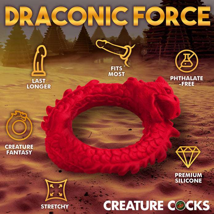 Red dragon silicone C-ring with stretchy, phthalate-free material for enhanced performance.

dragon cock ring, fantasy cock ring, stretchy silicone ring, phthalate-free C-ring, body-safe cock ring, mythical creature cock ring, Chinese dragon cock ring, stamina-enhancing ring, men’s fantasy sex toys, creature cocks accessories.