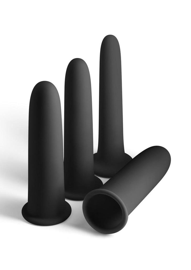 Renegade Gliders Silicone Dilator - Black - 4 Piece/Set