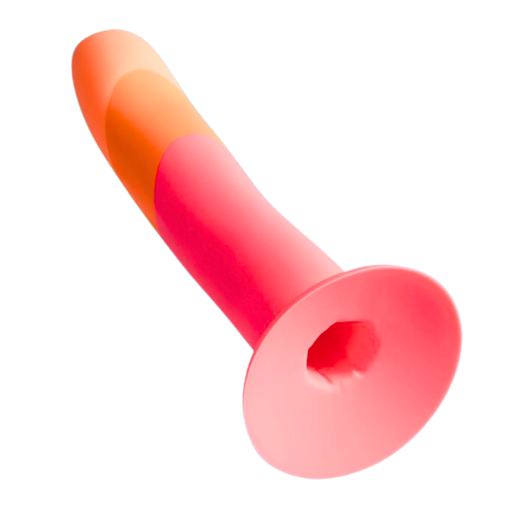 7-inch curved silicone dildo with suction-cup base, harness compatibility, and g/p-spot stimulation.
7-inch curved dildo, silicone dildo, g-spot and p-spot stimulation, suction-cup dildo, strap-on compatible dildo, bullet vibe compatible dildo, ROMP Riot compatible, waterproof silicone dildo, beginner-friendly dildo, advanced pleasure dildo, body-safe dildo.