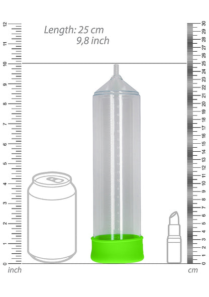 Elite Beginner Pump - Glow in the Dark by Ouch!, featuring a pistol grip, glow-in-the-dark design, and body-safe materials for playful and effective use.

Glow in the Dark penis pump, Ouch Elite Beginner Pump, beginner penis pump, pistol grip pump, glow-in-the-dark pump, body-safe penis pump, phthalate-free pump, waterproof penis pump, enhancement pump, fluorescent green pump, penis pump for beginners.