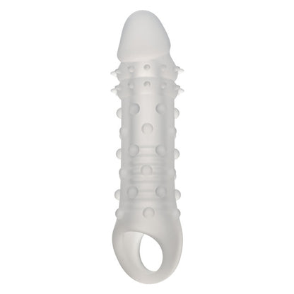 Performance Maxx™ Liquid Silicone Adonis® Clear Liquid Silicone penis enhancer with a 1.75-inch solid head, textured interior, and built-in scrotum strap for secure, waterproof pleasure.

Performance Maxx Adonis, Liquid Silicone enhancer, penis sleeve with scrotum strap, textured hollow shaft, waterproof penis enhancer, phthalate-free silicone sleeve, length and girth enhancer, secure penis sleeve, clear silicone penis enhancer, premium penis extension