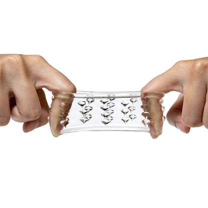 Stay Hard by Blush Clear Soft Tickler Stimulation Sleeve Kit, 6 unique textures, stackable, body-safe TPE, fits shafts and toys, compatible with silicone and water-based lubricants.

soft tickler sleeve kit, Stay Hard by Blush, textured stimulation sleeves, stackable pleasure sleeves, body-safe cock sleeve, toy enhancement kit, hybrid lube compatible, clear soft sleeves, mix and match pleasure accessories.