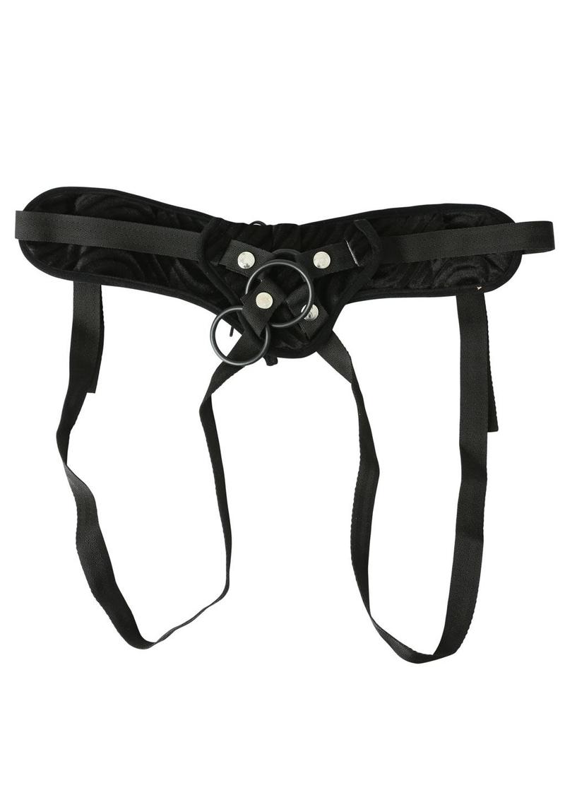 Vibrating Raven Corsette Strap-On Adjustable Harness ♥ Sportsheets
