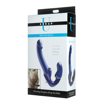 strap-free strap-on, vibrating strap-on, double-ended strap-on, strap-free vibrating dildo, Revolver II strap-on, G-spot vibrating strap-on, strap-on with clitoral pad, waterproof strap-on dildo, couples vibrating strap-on, hands-free strap-on, strapless vibrating strap-on, semi-phallic strap-on, smooth TPR strap-on, harness-free strap-on, vibrating bullet strap-on, blue strap-free strap-on, dual stimulation strap-on, beginner strapless strap-on, vibrating strap-on for couples, strap-on with removable bulle