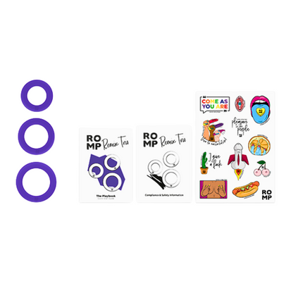 Set of three stretchy, body-safe silicone penis rings for enhanced endurance and erection strength.
silicone penis rings, stretchy cock rings, non-vibrating penis rings, erection booster rings, endurance cock rings, body-safe penis rings, ROMP cock rings, partner-approved penis rings, 3-piece cock ring set, skin-friendly penis rings, discreet shipping cock rings, erection support rings.