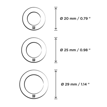 Set of three stretchy, body-safe silicone penis rings for enhanced endurance and erection strength.
silicone penis rings, stretchy cock rings, non-vibrating penis rings, erection booster rings, endurance cock rings, body-safe penis rings, ROMP cock rings, partner-approved penis rings, 3-piece cock ring set, skin-friendly penis rings, discreet shipping cock rings, erection support rings.