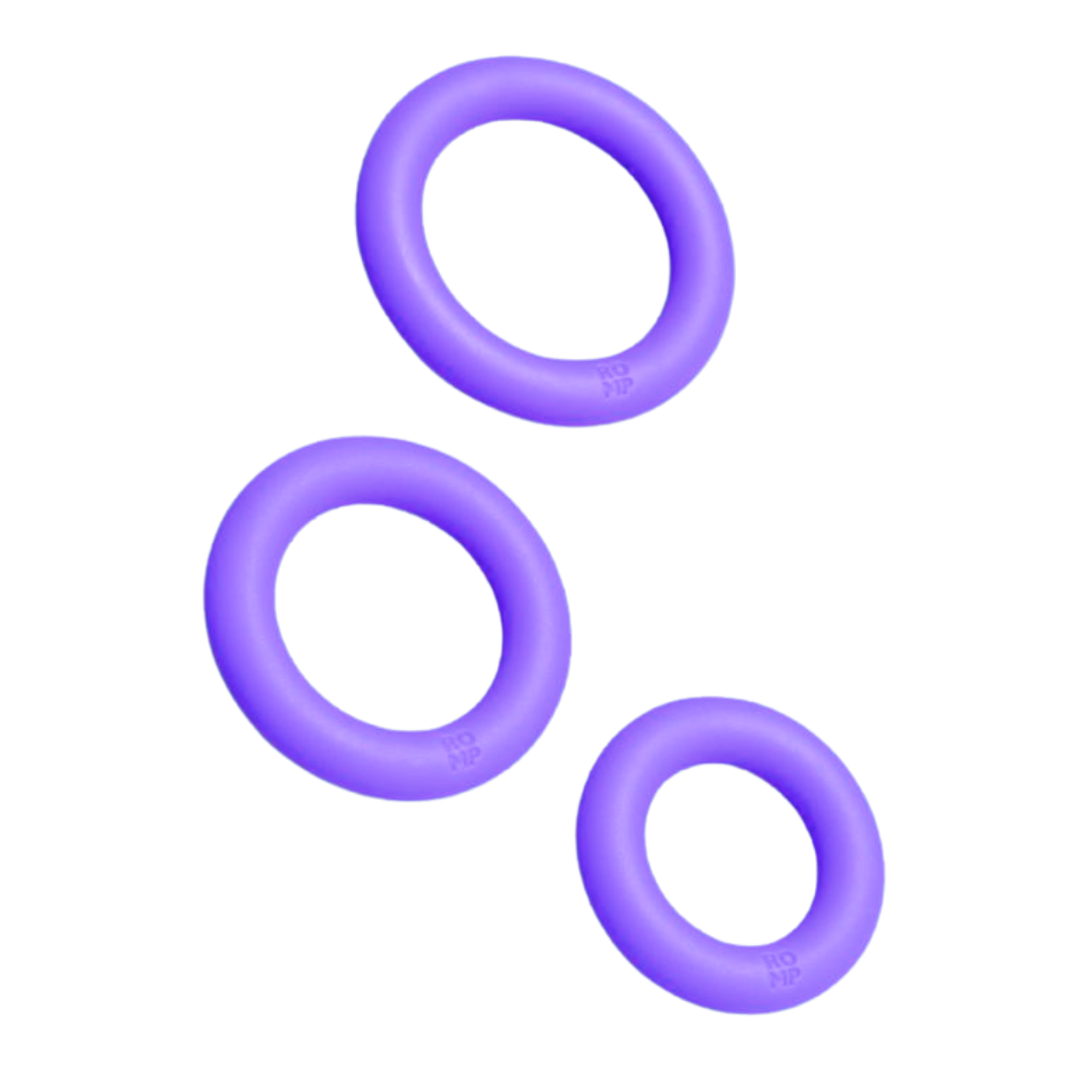 Set of three stretchy, body-safe silicone penis rings for enhanced endurance and erection strength.
silicone penis rings, stretchy cock rings, non-vibrating penis rings, erection booster rings, endurance cock rings, body-safe penis rings, ROMP cock rings, partner-approved penis rings, 3-piece cock ring set, skin-friendly penis rings, discreet shipping cock rings, erection support rings.