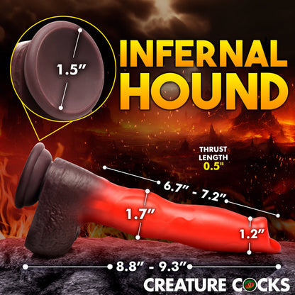 Thrusting and vibrating red canine dildo with knot, suction cup base, and remote control.

canine dildo, thrusting and vibrating dildo, Ramming Hound dildo, fantasy silicone dildo, suction cup dildo, remote-controlled dildo, waterproof silicone toy, rechargeable canine dildo, premium fantasy dildo, knot dildo
