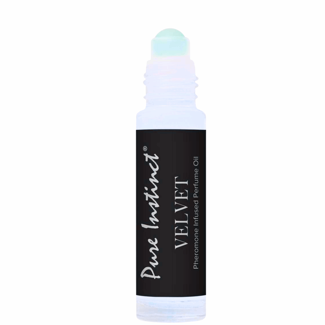Velvet Pure Instinct unisex roll-on pheromone fragrance with bergamot, Turkish rose, sandalwood, and vanilla. Enhances confidence, inspires affection, and blends with skin’s pH for a unique scent.pheromone fragrance, unisex fragrance, Spell Binder perfume, bergamot perfume, sandalwood fragrance, vanilla fragrance, roll-on perfume, Turkish rose scent, confidence-boosting fragrance, romantic pheromone perfume, unique scent, day and night fragrance, travel-friendly fragrance