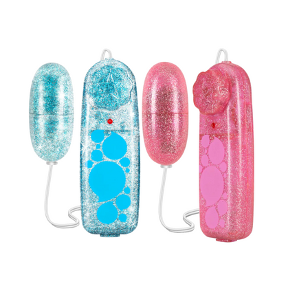 B Yours Glitter Power Bullet vibrator with tunable speeds, waterproof design, and glitter finish.

Keywords: waterproof bullet vibrator, glitter vibrator, adjustable-speed bullet, body-safe ABS vibrator, glitter blue vibrator, glitter pink vibrator, versatile bullet vibrator, multi-speed bullet, compact bullet vibrator.