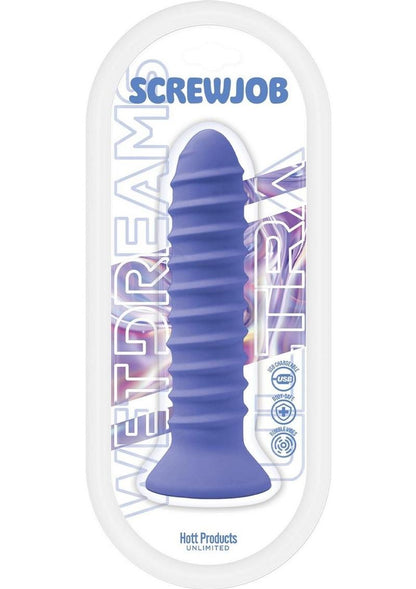 Wet Dreams Screwjob Rechargeable Silicone Multi-Speed Screw Shape Vibe - Purple