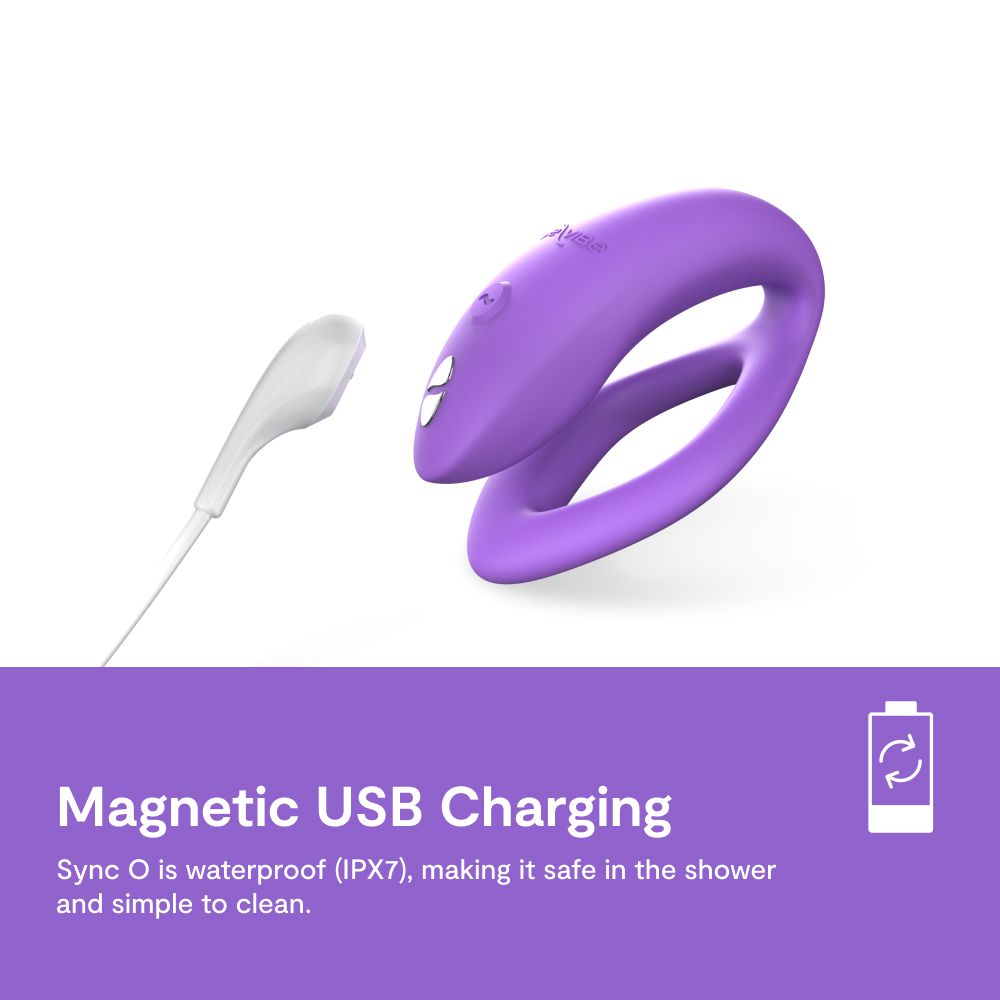 We-Vibe Sync O Rechargeable Silicone Couples Vibrator with Remote Control - Purple
We-Vibe Sync O Couples Vibrator with app and remote control, dual stimulation for G-spot and clitoris, 10 speeds, waterproof, rechargeable, body-safe silicone.
We-Vibe Sync O, couples vibrator, wearable vibrator, app-controlled vibrator, G-spot and clitoral stimulator, dual stimulation vibrator, waterproof sex toy, rechargeable vibrator, remote control vibrator, body-safe silicone vibrator.