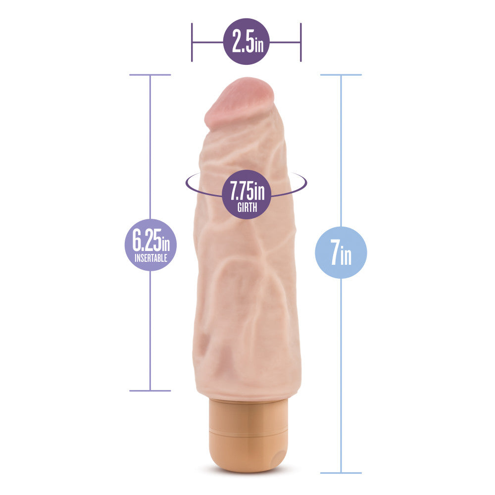 Extra thick, realistic vibrator with veiny texture, adjustable vibrations, and waterproof design; body-safe and bendable.
Keywords: thick realistic vibrator, veiny textured vibrator, waterproof vibrator, FlexiShaft technology, body-safe PVC vibrator, phthalate-free vibrator, adjustable vibration dildo, lifelike textured vibrator, 7.5-inch vibrator, 6-inch insertable vibrator, twist dial vibrator, shower-safe vibrator, extra girthy vibrator