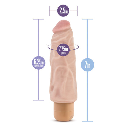 Extra thick, realistic vibrator with veiny texture, adjustable vibrations, and waterproof design; body-safe and bendable.
Keywords: thick realistic vibrator, veiny textured vibrator, waterproof vibrator, FlexiShaft technology, body-safe PVC vibrator, phthalate-free vibrator, adjustable vibration dildo, lifelike textured vibrator, 7.5-inch vibrator, 6-inch insertable vibrator, twist dial vibrator, shower-safe vibrator, extra girthy vibrator