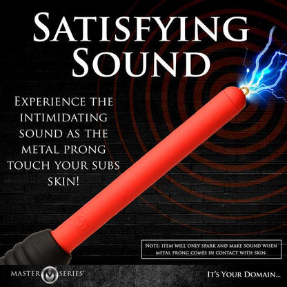 Spark Rod Zapping Wand for pinpoint e-stim sensations with ribbed handle and loud zap sound, perfect for sensory play and BDSM.

e-stim sensations, pinpoint shock, BDSM toy, electrosex gear, sensory play wand, ribbed handle, kink scene accessory, safe e-stim device