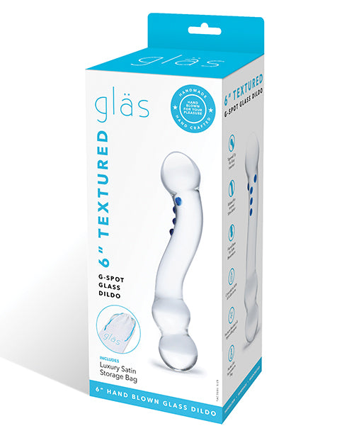 6" Gläs: Curved G-Spot Glass Dildo