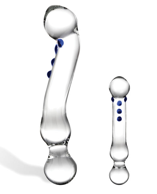 6" Gläs: Curved G-Spot Glass Dildo