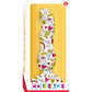 Product shown in packaging. Colorful box. White and yellow. Box reads, collage, premium silicone, body, safe coloring.