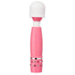 Product image, small pink plastic wand with white head. Pink and white rhinestones line the bottom.