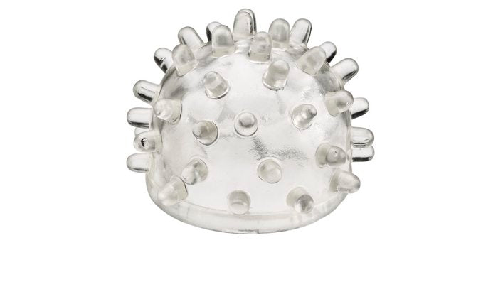 Silicone head attachment with bumps.
