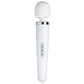 Large white wand with intensity button, vibration frequency button, and power button.