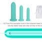 EZ Flow Pre-Lubrication built in flow channel insert lubricant into the dilator base and lube will flow to the top. Storage bag white